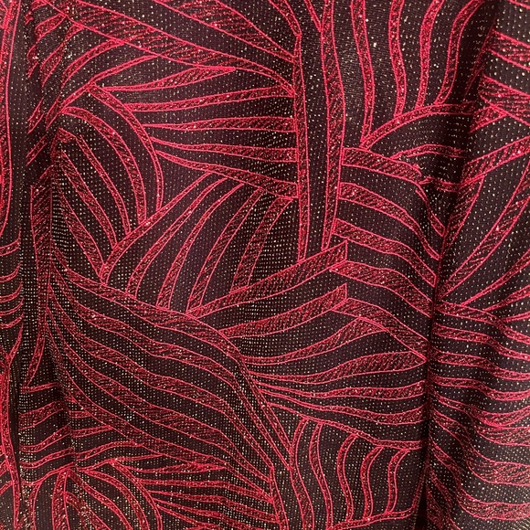 NIGHT WAY DRESS SIZE 6 art deco red black gala wedding cruise wear - Picture 13 of 16